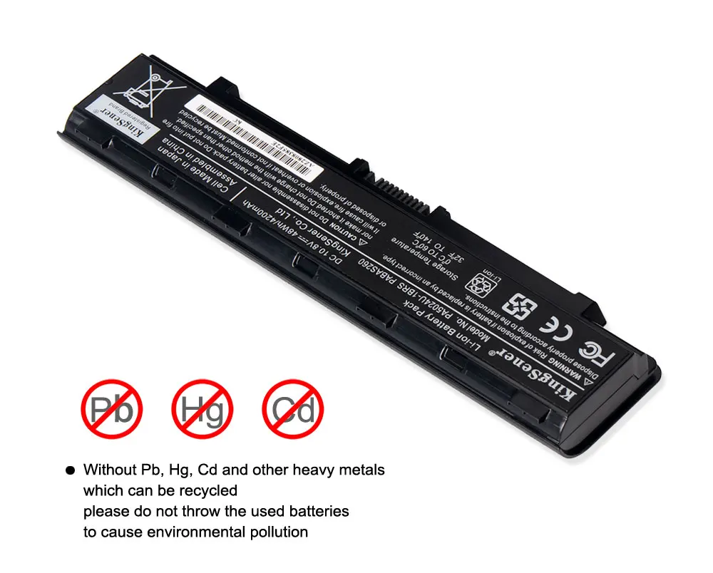 Bateria do Portátil para Toshiba Satellite C800 C850 C870 L800 L830 L840 L850 L870 Pa5025u Pa5024u1brs Pabas260 Kingsener-pa5024u - Imagem 3