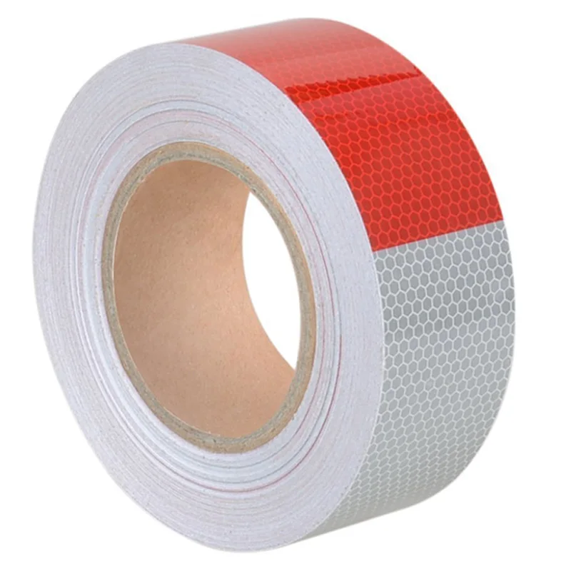 

Reflective Tape for Trailers DOT C2 Safety Tape Red White Waterproof Outdoor 2 Inch - Reflectors Conspicuity Tape High Intensity