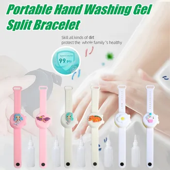 

Silicone Bracelet Round Cartoon Free Hand Sanitizer Bracelet Silicone kitchen cocina дозатор для мыла для кухн для удобств