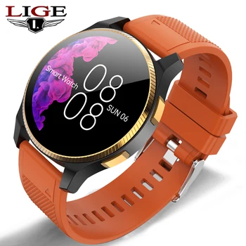 

LIGE Bluetooth Phone Smart Watch Men Waterproof Sports Fitness Watch Health Tracker Weather Display 2020 New smartwatch Woman