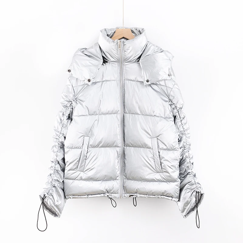 Зимняя куртка женская парка abrigos mujer invierno корейские модные черные куртки пальто с капюшоном Женская дутая куртка уличная одежда