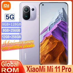 Global ROM Xiaomi Mi 11 Pro 5G NFC 12GB+256GB Snapdragon 888 108MP Camera 120HZ AMOLED Curved Screen 67W Fast Charge Smartphone