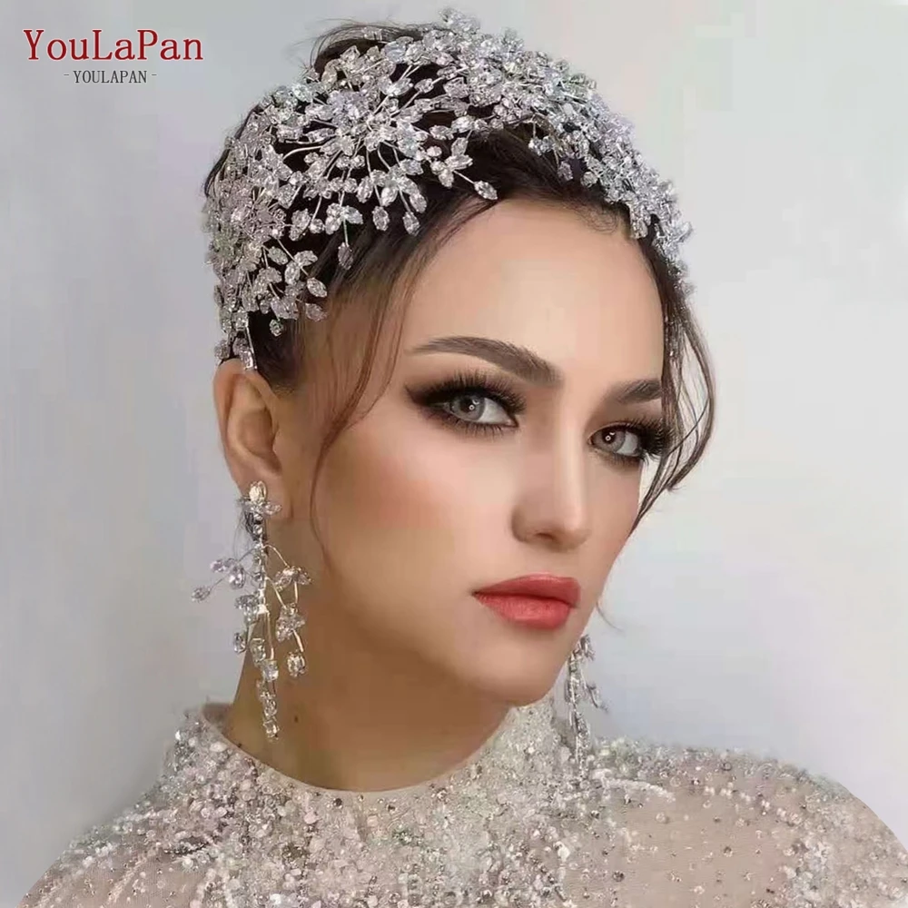 

YouLaPan HP385 Gorgeous Wedding Headband Rhinestone Tiara Bride Hair Accessories Shiny Bridal Crystal Hairband Woman Headwear