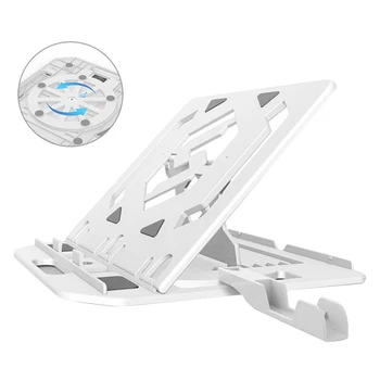 

Portable Non Slip Phone Holder Office Riser Foldable Laptop Stand Home Multi Angle Computer Support Adjustable Height For Desk