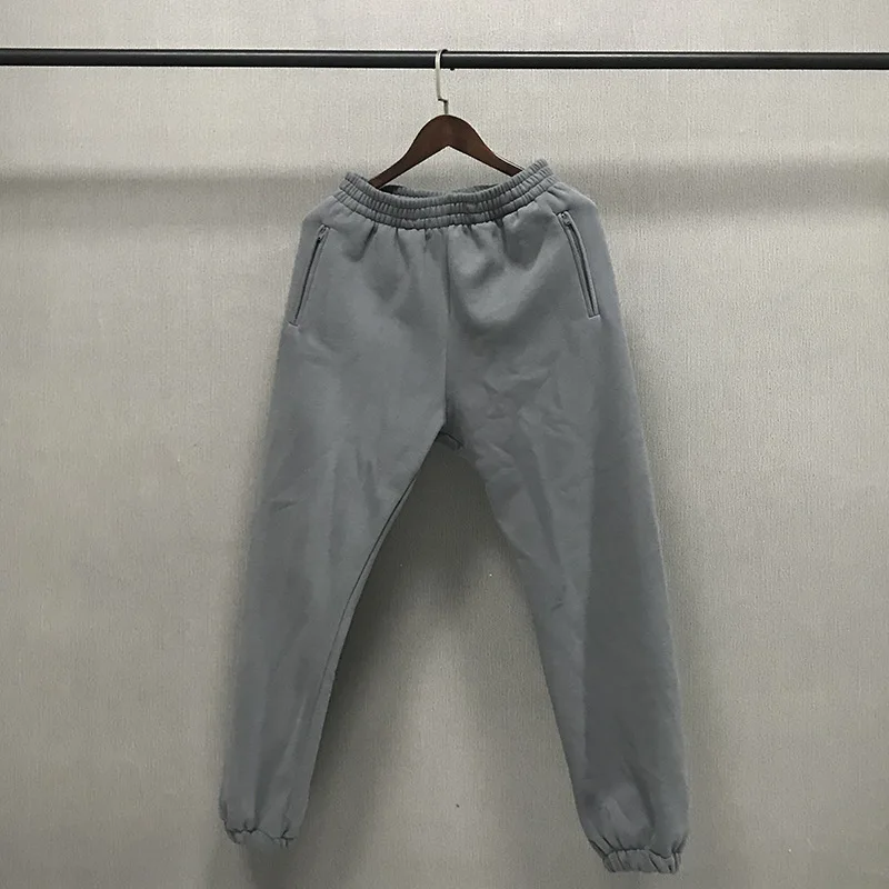 Classic Solid Color Kanye West Season 6 Sweatpants Men Women 1:1 Best Quality Vintage Trousers Joggers Zipper Pocket Pants casual sweatpants Casual Pants