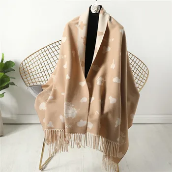 

2020 Luxury Brand Cashmere Scarf Women Winter Warm Pashmina Shawls And Wraps Design Bufanda Thick Blanket Scarves Hijab Foulard