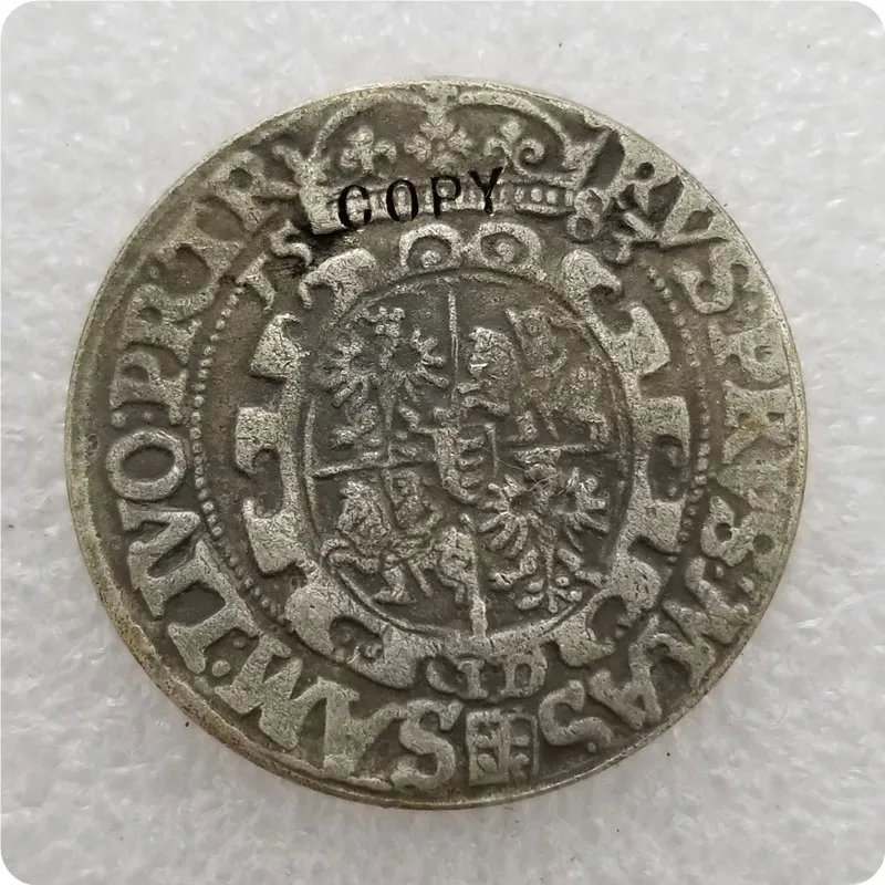 1583 полико-литовское Содружество полталар корони-Стефан Батория(Olkusz mint) Имитация монеты