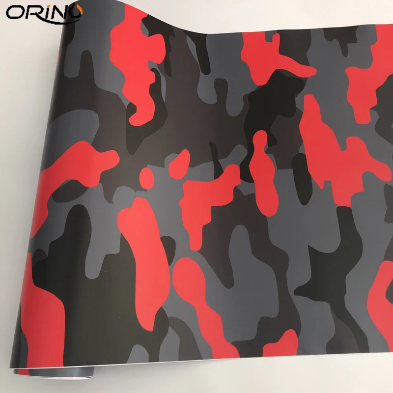 Black Grey Red Vinyl Wrap Sticker-7