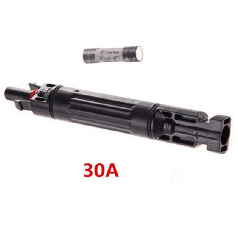 UL94-V0 20A предохранитель Встроенный предохранитель разъем 1000 В DC Мужской Fem PV держателя предохранителей для солнечных частей Аксессуары предохранители