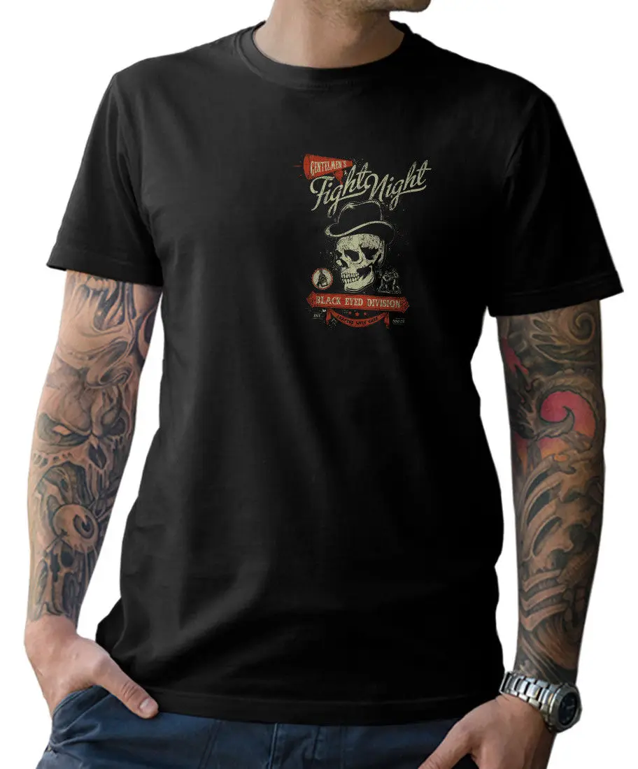 Футболка с рисунком ночной битвы черепа старшей школы бокса татуировками новый