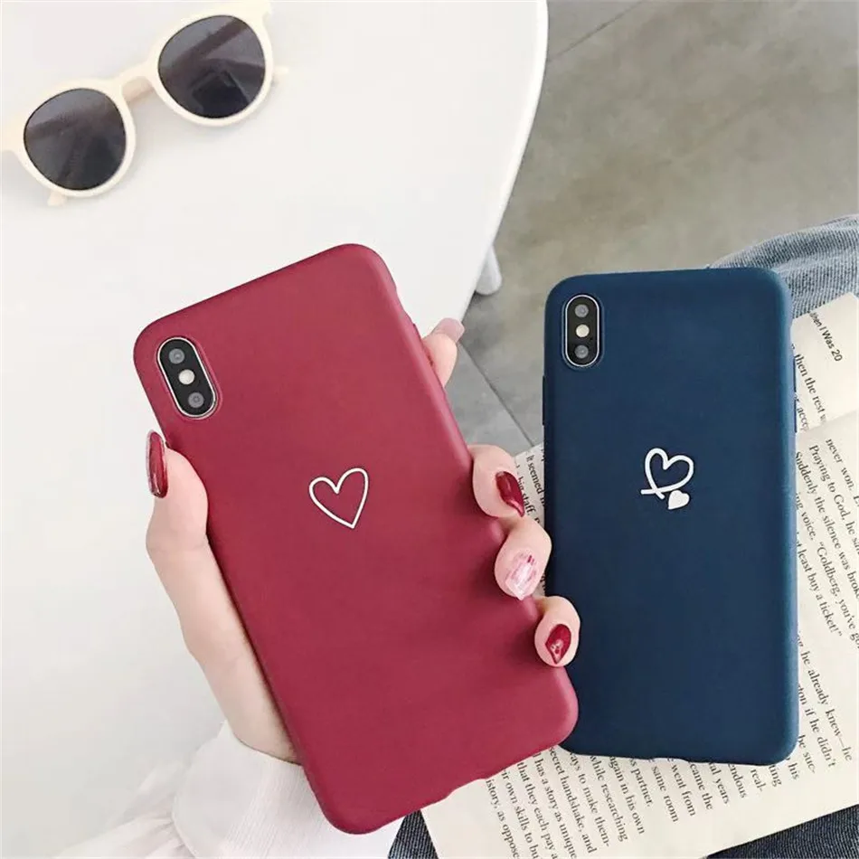 Kowkaka лаконичные «любящее сердце» чехол для телефона для iPhone 11 Pro Max XS Max XR X, 8, 7, 6, 6 S, Plus, модный TPU пара задняя крышка популярный чехол