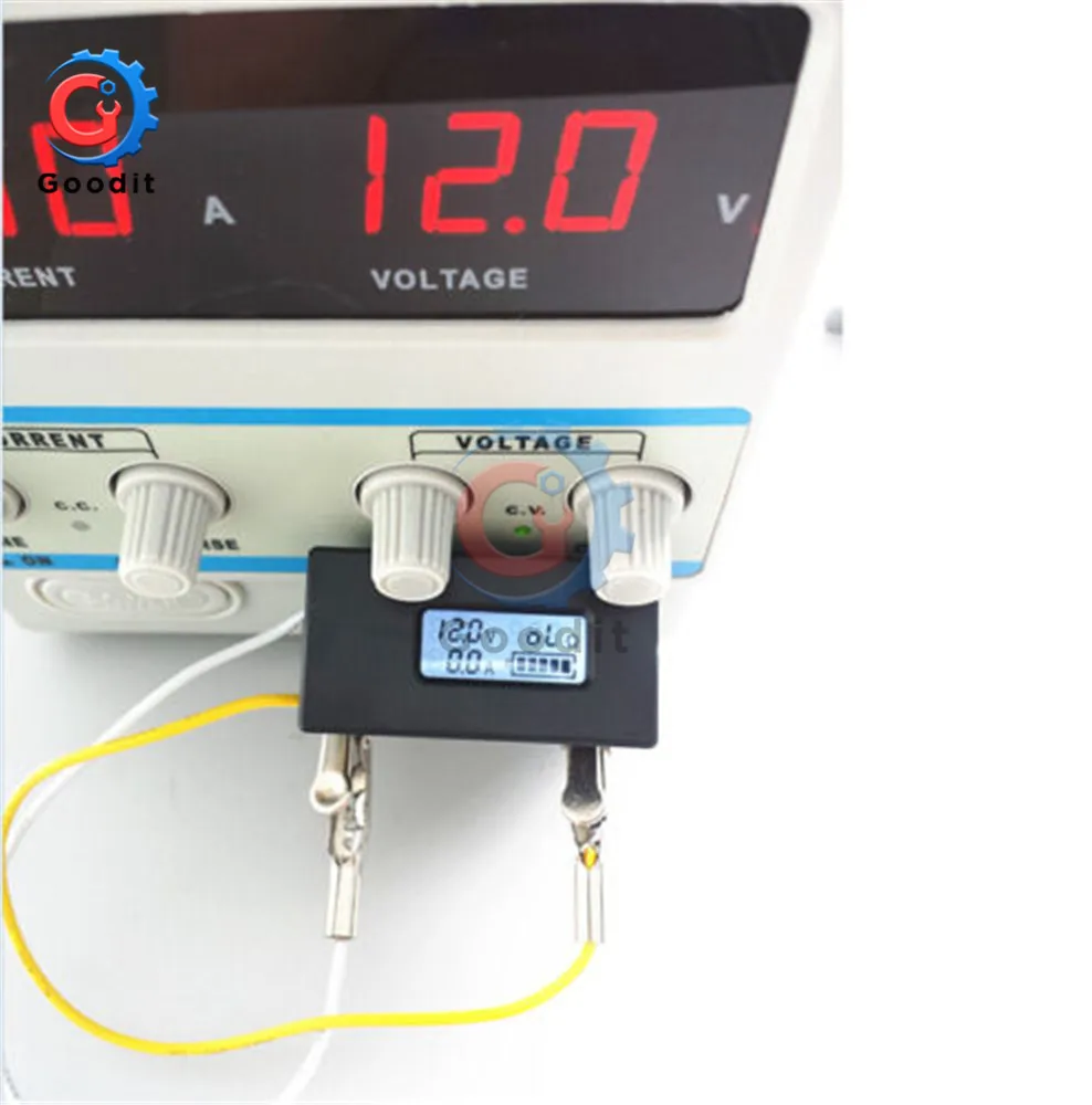 18650 26650 цифровой светодиодный Литий-ионный тестер-Измеритель для аккумулятора задний светильник напряжение/Емкость/ток/сопротивление нагрузки тестер с Чехол