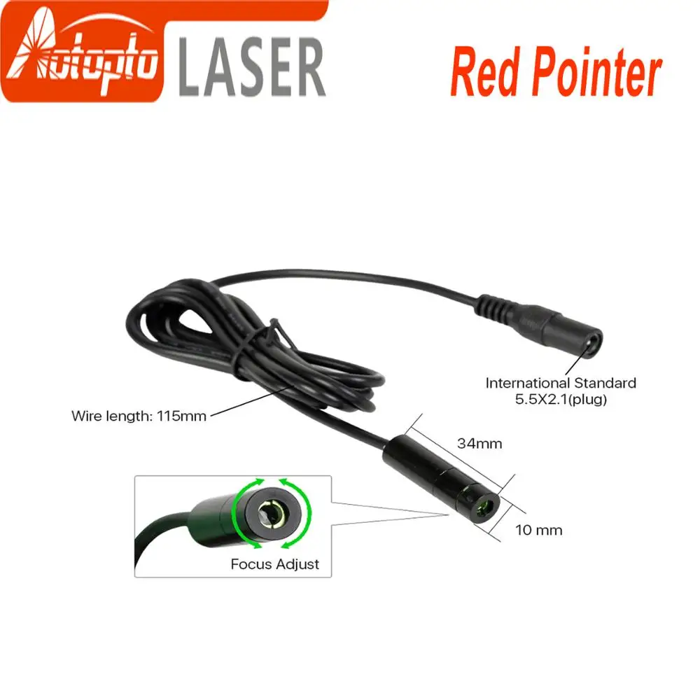 Red Laser Locator Red Dot Beam Marking Positioning Red Focusable Laser Diode Module +Battery Case+mount For marking machine