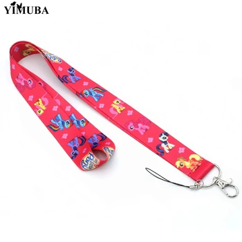 

YIMUBA My Little Rainbow Horse Baoli Ponies Keychain Lanyard for Mobile Phone Neck Strap Webbing Hang Rope Student Badge Holder
