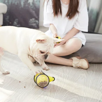 

Car Pet Toy Interactive Remote Control Dog Cat Food Treat Ball Bowl Toy Funny Pet Shaking Leakage Food Container Puppy Cat Feed