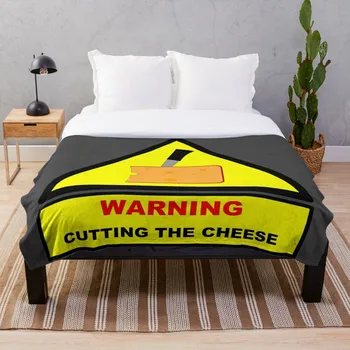 

Soft Blanket for Bed Sherpa Flannel Fleece Blanket Home Travel Sofa Soft Throw Blanket Warning Cutting The Cheese