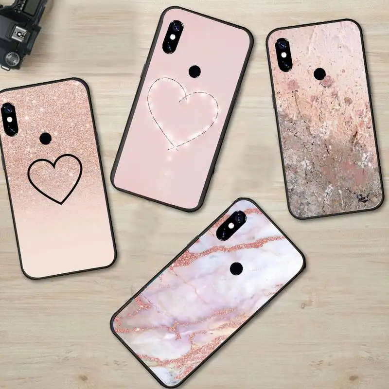 

Gold Rose Glitter Love fashion design capa fouda Phone Case For Xiaomi Redmi 9 8 9t a3Pro 9se k20 mi8 max3 lite 9 note 9s 10 pro