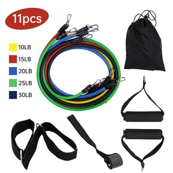 

11pcs/set Pull Rope Fitness Exercises Resistance Bands Latex Tubes Pedal Excerciser Body Training Workout Yoga