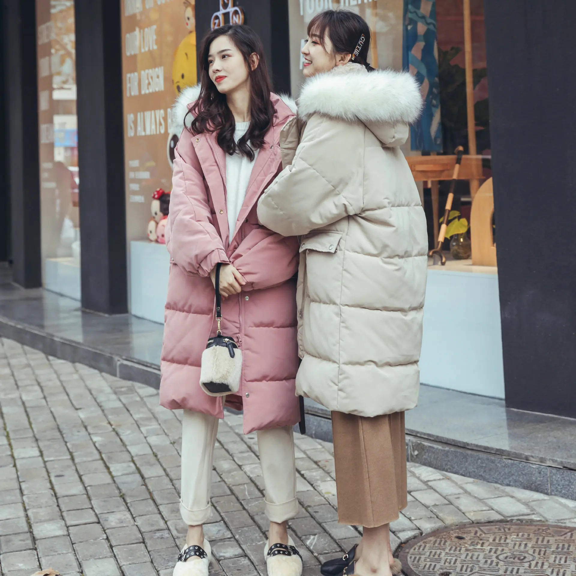 

2018 Winter New Style Oversize Cotton Coat Women's Loose-Fit BF Dongdaemun INS Cotton-padded Clothes Students Sisters Workwear C