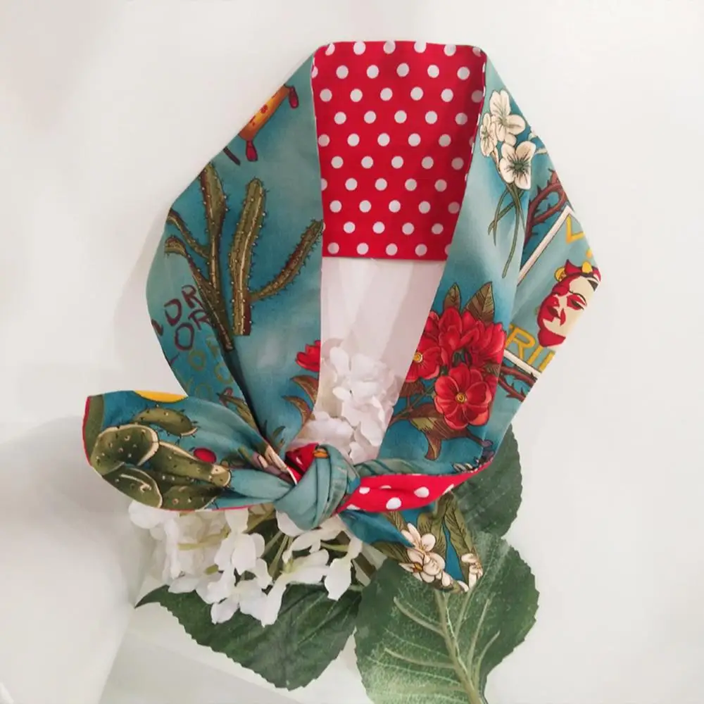 

50s ретро Цветочная кофта с узором в горошек Opaska VD1909 Винтаж аксессуары для волос лента для волос Scrunchies Haarband резинки для волос для Для женщин