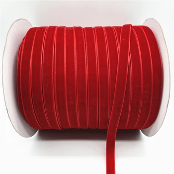 6/10/15/20/25/38 MILLIMETRI Nastro di Velluto Rosso Fatto A Mano Decorazione Della Festa Nuziale Nastro Per Confezioni Regalo FAI DA TE Archi Dei Capelli Cucito artigianato