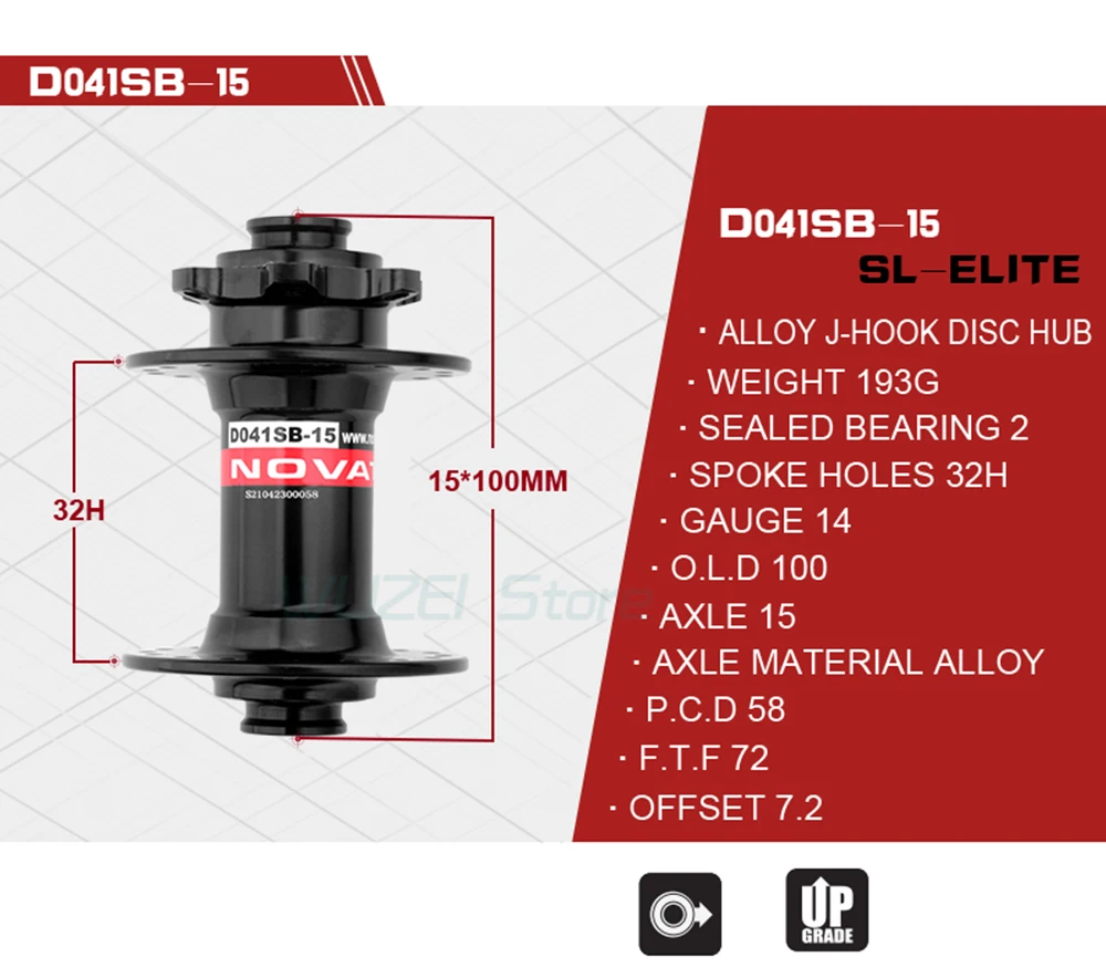 Novatec D041SB D042SB Hub MTB Fahrrad Disc Karte Bremse Hub 28/32/36 Löcher Rot Schwarz 8/9/10/11 geschwindigkeit Berg lager Naben – Detail 16