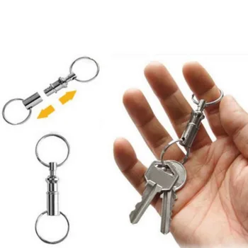 

10Pcs/Set Detachable Key Ring Lock Holder Removable Double Keyring Quick Release Keychain Outdoor Tools