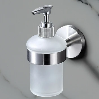 

200ml Glass Soap & Lotion Dispenser with Rust Proof Stainless Steel Pump, Refillable Liquid Pump Bottle Holder Great for Kitchen