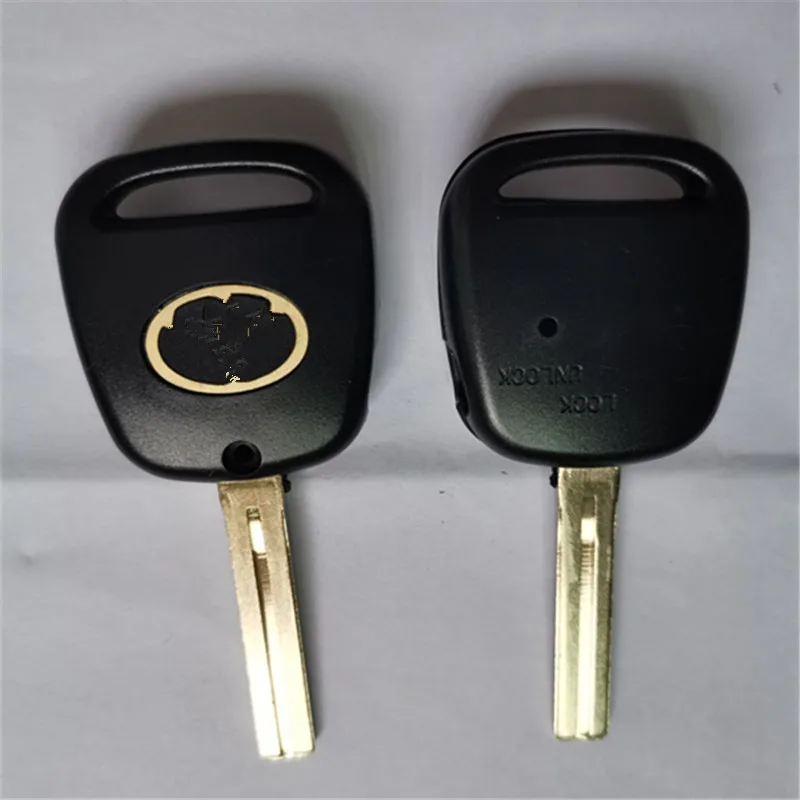 DAKATU с логотипом сбоку 1 2 кнопки Замена дистанционного ключа оболочки чехол для Toyota дистанционного ключа запись fob чехол toy48 лезвие
