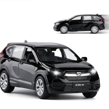 

High simulation 1:32 scale pull back Honda CRV alloy car,6 open door music flash car model toys,metal diecast, free shipping