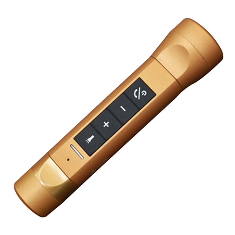 Золотой Открытый беспроводной Bluetooth динамик фонарик Фонарь банк питания Поддержка TF FM - Цвет: Золотой