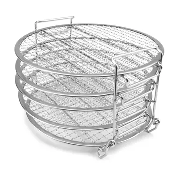 

5 Stackable Layer Dehydrator Grill Stand Stainless Steel Rack for Air Fryer Tool