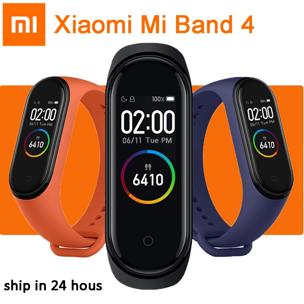 Global Xiaomi mi Band 4 Смарт-часы пульсометр фитнес-браслет Xiaomi mi-браслет глобальная Версия спортивные музыкальные часы mi Band 4