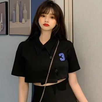 

Women 2020 Summer Tee Shirt Solid Color Short Sleeve Casual Korean Style Streetwear Ladies Tshirt Tops