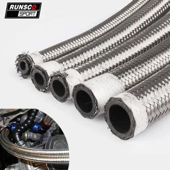 

AN4 AN6 AN8 AN10 AN12 Braided Teflon Oil Line Fuel Hose Oil Gasoline Brake Line Hose Nylon Fuel line Teflon Hose 1 Meter
