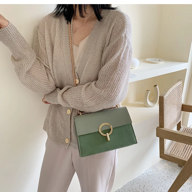 Elegant Female Flap Square bag Fashion New High Quality Leather Women's Designer Handbag Lock Chain Shoulder Messenger Bags