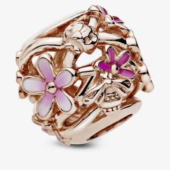 

Hot Sale 100% Real 925 Sterling Silver Gold Color Beads Fit Original 3mm Bracelet Dangle DIY Jewelry Making For Women