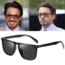 Feishini крутые Мстители, Тони Старк, поляризованные солнцезащитные очки, мужские квадратные очки для вождения автомобиля, дневное видение, очки знаменитостей