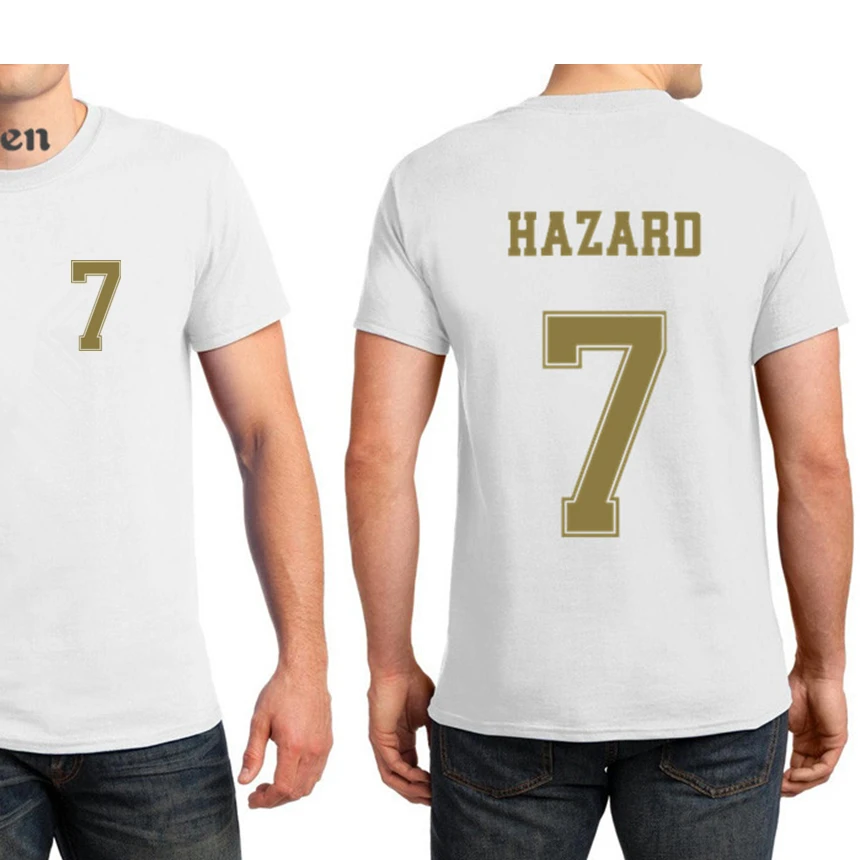 Испания Hazard 7 футболка мужская с коротким рукавом 100% хлопок о образным вырезом