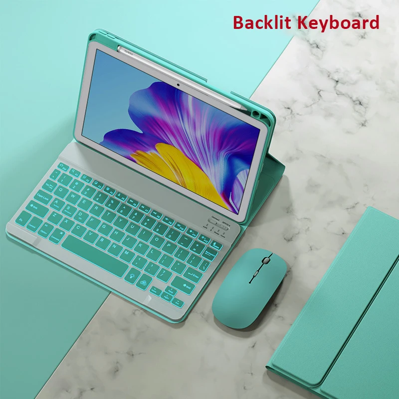 

LED Keyboard Case for Huawei Matepad 11 10.4 Pro 10.8 M6 Case with Pencil Slot for huawei mate pad 10.4 Cover PU Leather