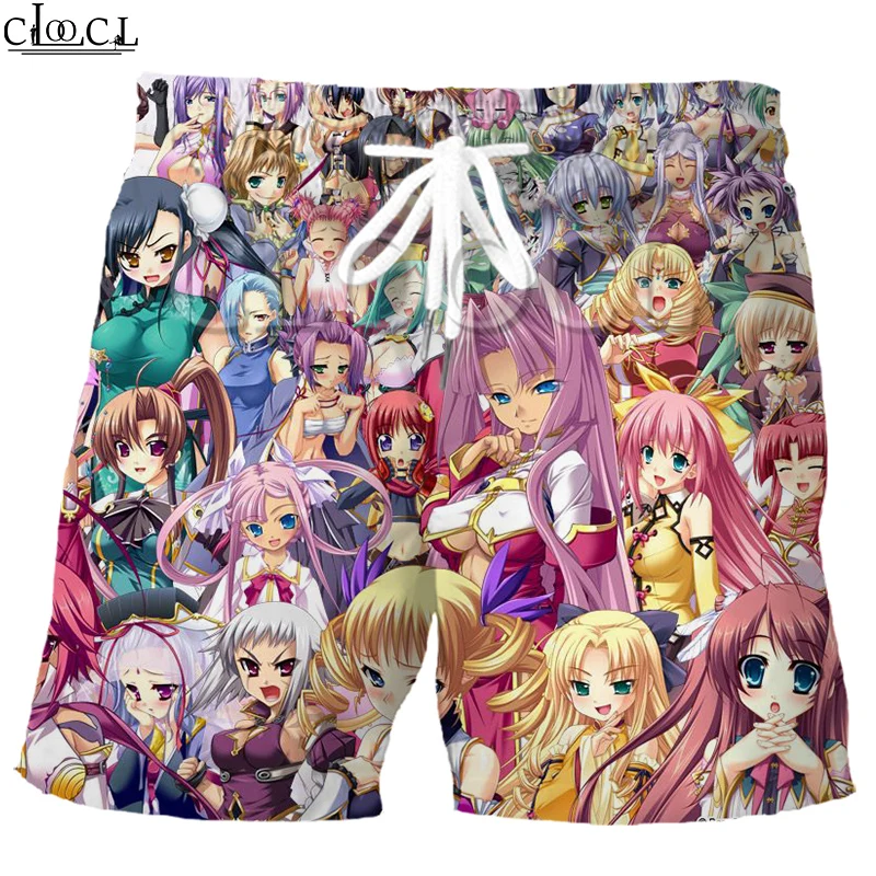 

CLOOCL Japanese Anime Hitagi Senjougahara 3D Print Fashion Men Shorts Loose Harajuku Summer Beach Casual Hip Hop Wild Shorts