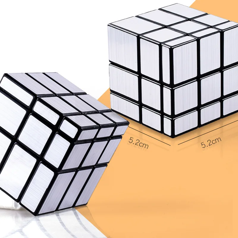 Профессиональный 3x3x3 магический зеркальный куб золотого и серебряного цвета, магический литой пазл с покрытием, скоростной поворот, Обучающие Развивающие игрушки