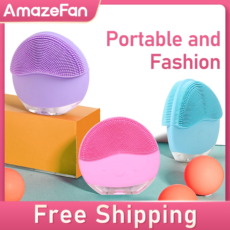 

5 in 1 Face Cleansing Brush Silicone Facial Brush Deep Cleaning Pore Cleaner Face Massage Skin Care Waterproof Facial Brush