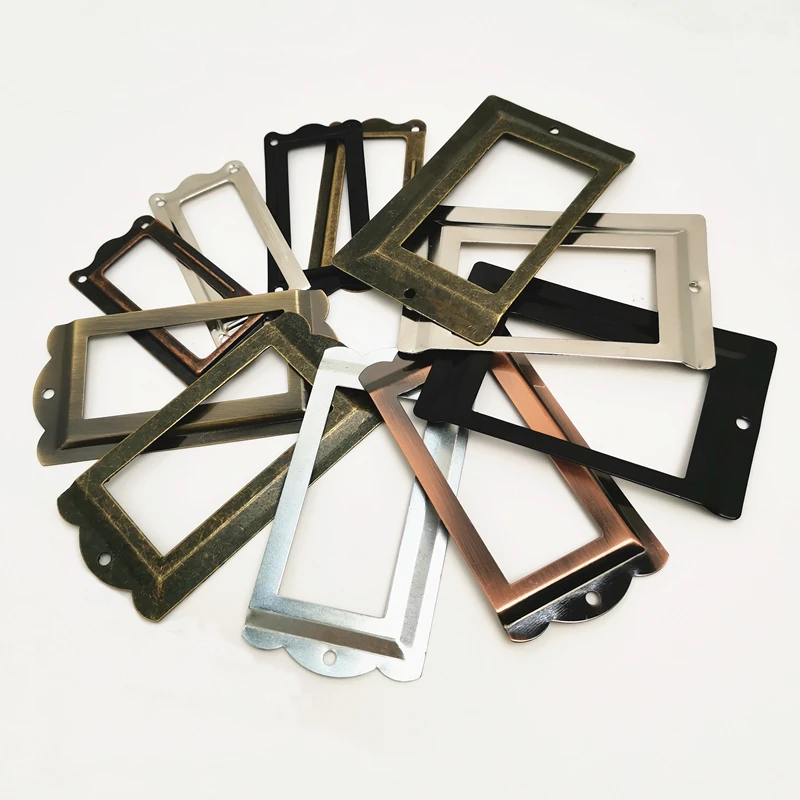 Старинная латунная металлическая ручка для этикеток 6 шт./лот держатель карт и