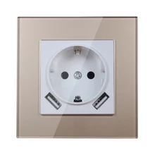 Настенная розетка USB зарядное устройство двойной USB Порты и разъёмы 5V 2A Usb enchufes para сравнению приз высокое качество серебряные акрилового LLDG-02