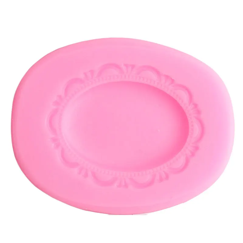 Oval Frame Cameo Silicone Mold Vintage Steampunk Cake Border Fondant Cake Decorating Tools Candy Clay Chocolate Gumpaste Moulds