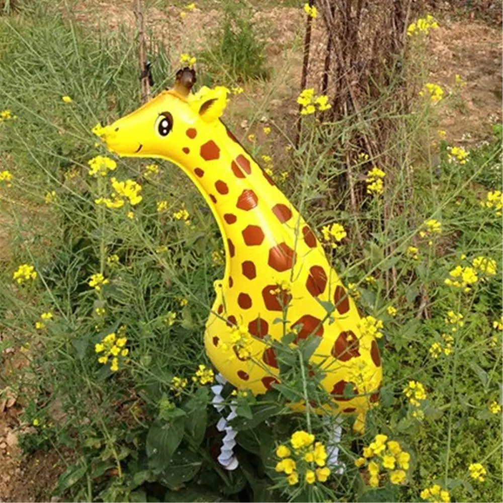 1 шт. милый большой гуляющий Жираф воздушный шарик из фольги зоопарк, джунгли вечерние Декор Детская игрушка для животных украшение для дома с изображением животных