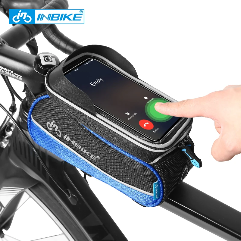 

INBIKE Cycling Bicycle Bag 6 Inch Frame Front Head Top Tube Cellphone MTB Bike Bag Touch Screen Riding Bag Bicycle Accessories
