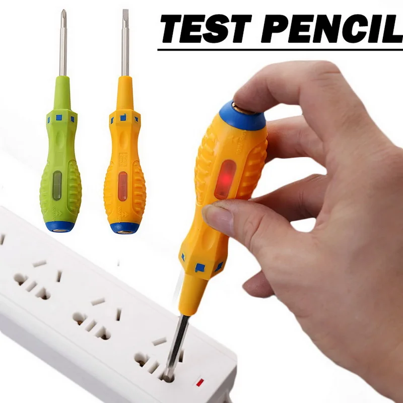 

3PCS Mini Test Pen Portable Flat Screwdriver, Electric Tool, Light Device, Screw Driver, Hand Tools, LED Voltage
