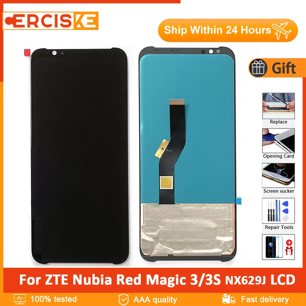 

6,65 "оригинальный AMOLED для ZTE Nubia Red Magic 3 NX629J, ЖК-дисплей, сенсорный экран, панель, дигитайзер для Red Magic 3S NX629J _ V1S LCD